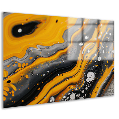 Abstracte schilderij met dynamische kleurenexplosie acrylglas