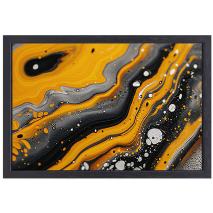 Abstracte schilderij met dynamische kleurenexplosie canvas met baklijst