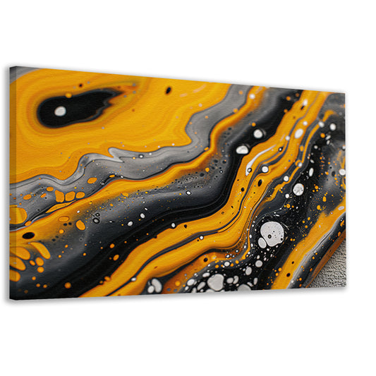 Abstracte schilderij met dynamische kleurenexplosie canvas