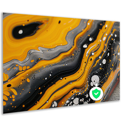 Abstracte schilderij met dynamische kleurenexplosie poster