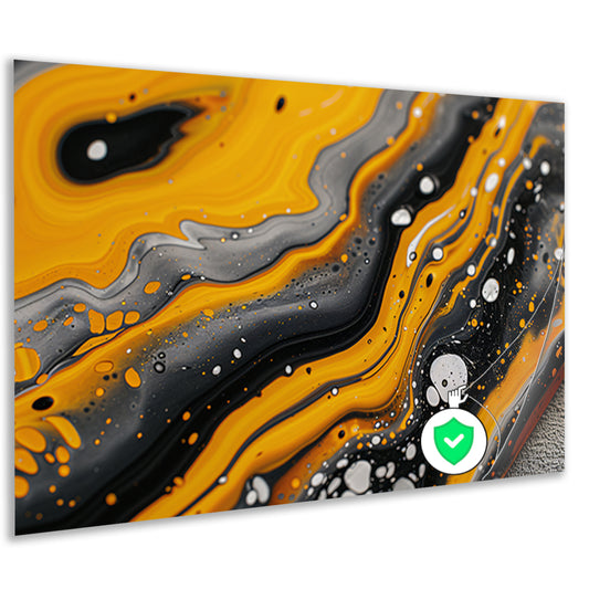 Abstracte schilderij met dynamische kleurenexplosie poster