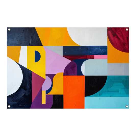 Primaire Kleuren in Abstracte Harmonie tuinposter