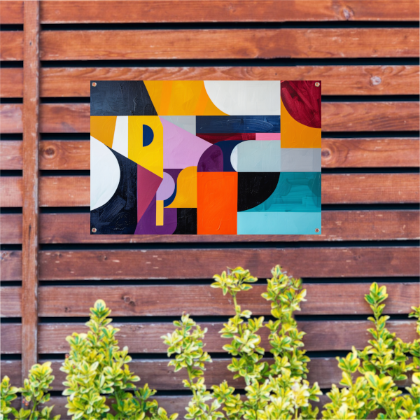 Primaire Kleuren in Abstracte Harmonie tuinposter