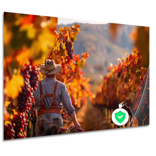 Oogsten Tussen Herfstkleuren poster