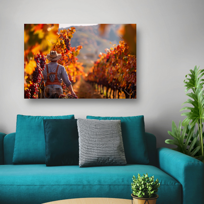 Oogsten Tussen Herfstkleuren canvas