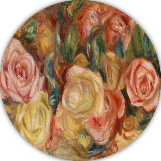 Rozen - Pierre-Auguste Renoir aluminium muurcirkel