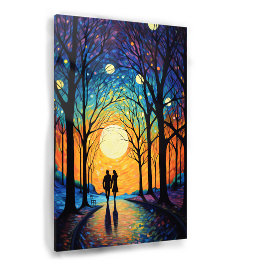 Romantische Schemering tussen de Bomen Acrylglas