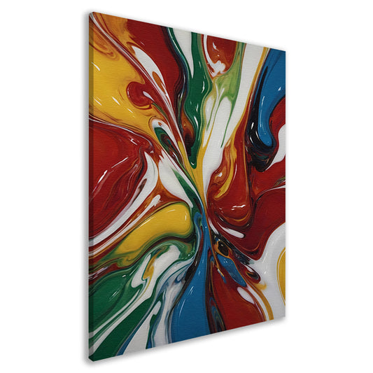 Explosie van kleur in moderne abstracte kunst canvas