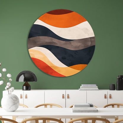 Abstract Golven in Aardse Kleuren forex muurcirkel