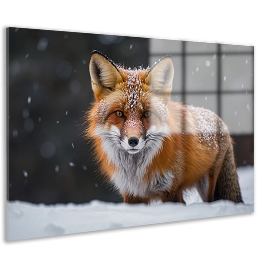 Majestueuze vos in een sneeuwlandschap acrylglas