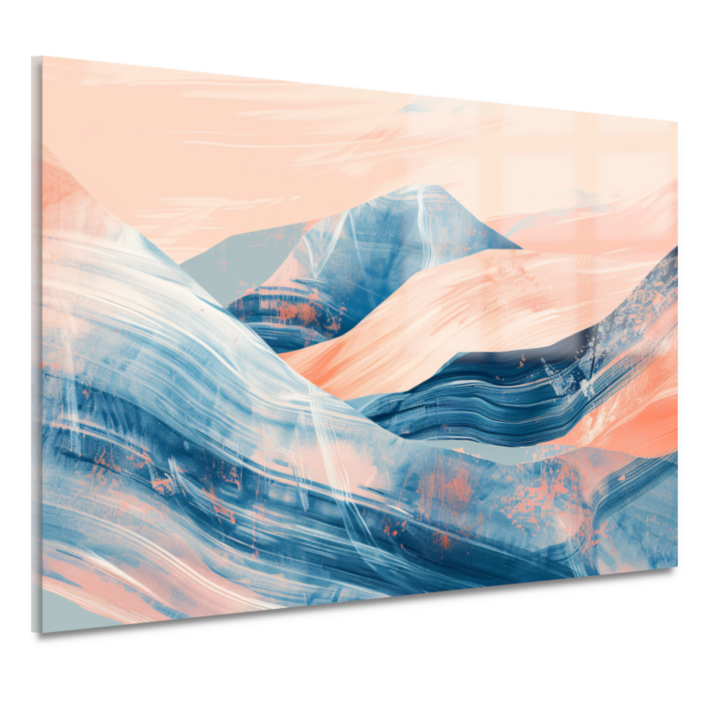 Abstracte heuvels in een dynamisch kleurenschema acrylglas