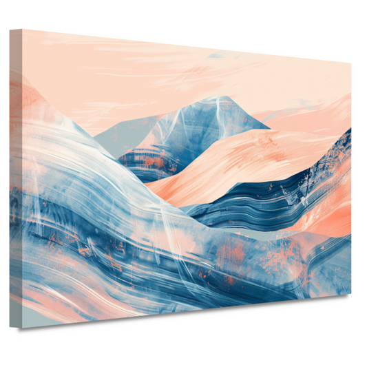 Abstracte heuvels in een dynamisch kleurenschema canvas