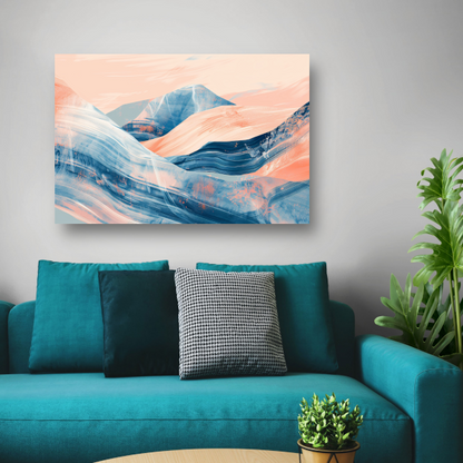 Abstracte heuvels in een dynamisch kleurenschema poster