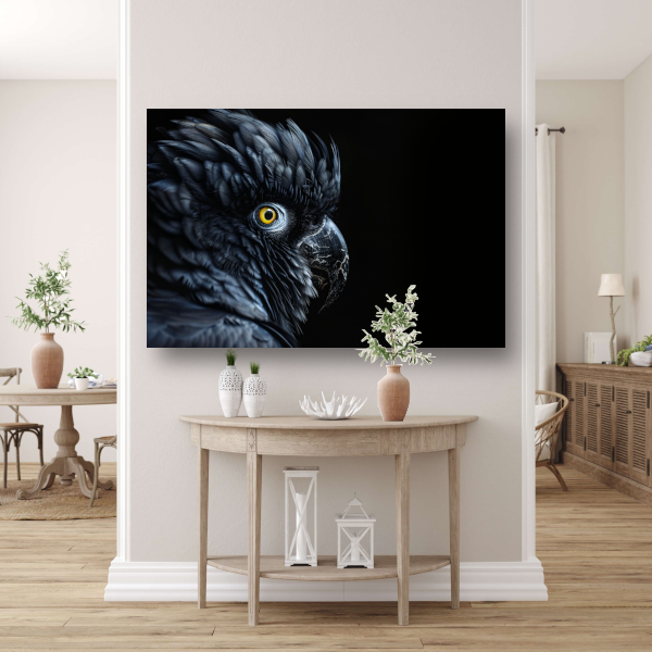 Kaketoe met Penetrerende Gele Ogen poster