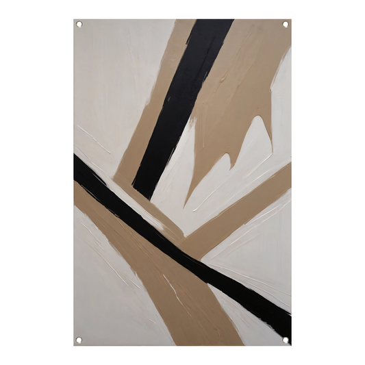 Intersecting Lines in Monochrome Palette tuinposter