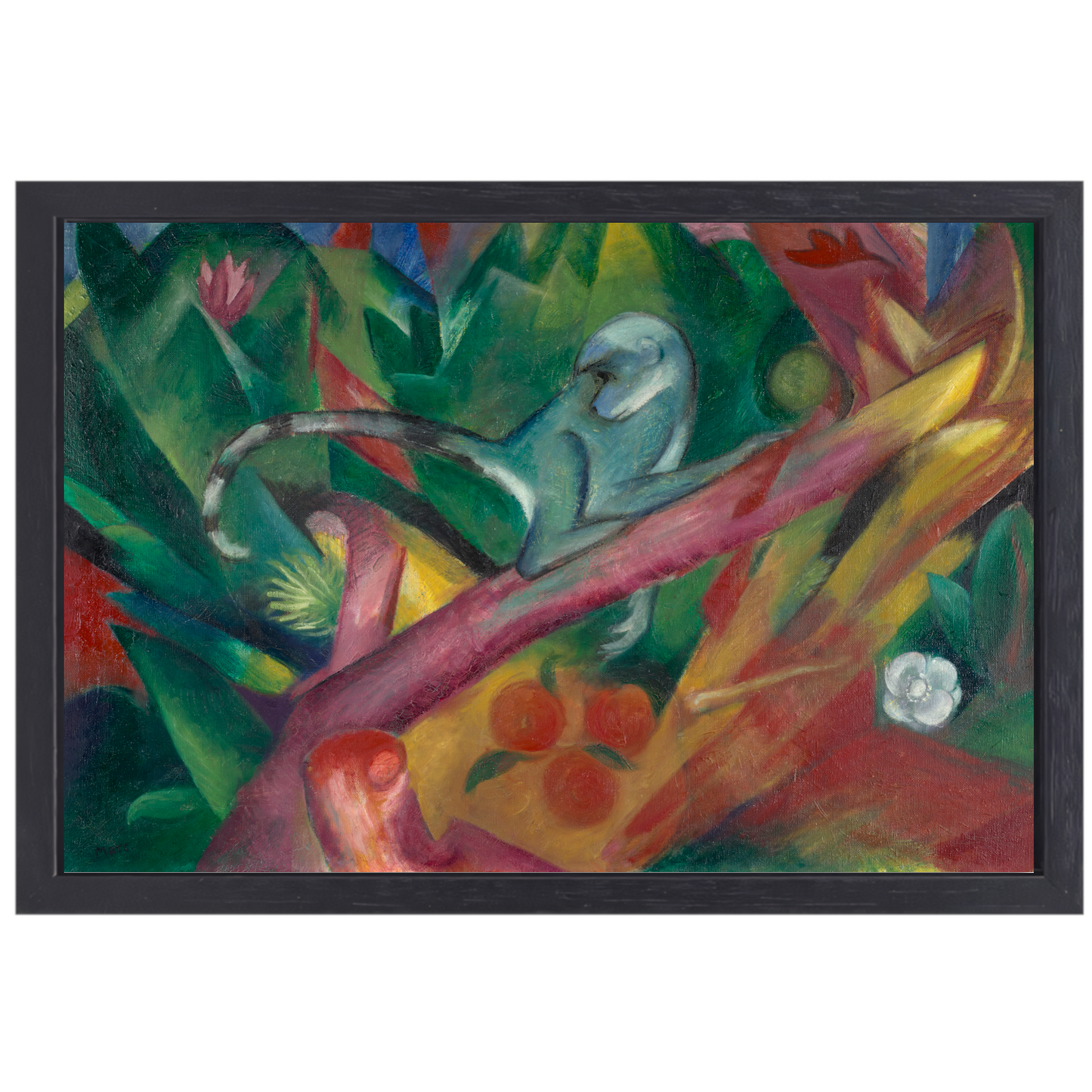 De kleine aap - Franz Marc canvas met baklijst