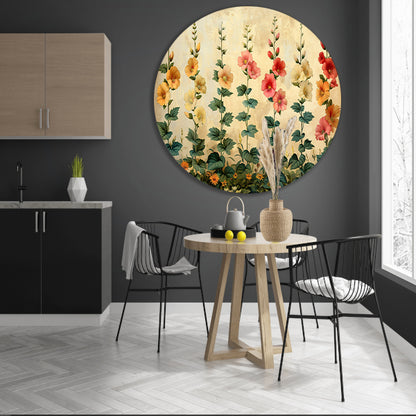 Impressionistische Bloemenpracht forex muurcirkel