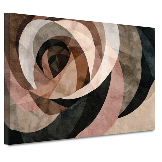 Sepia tinten en abstracte vormen kunst canvas