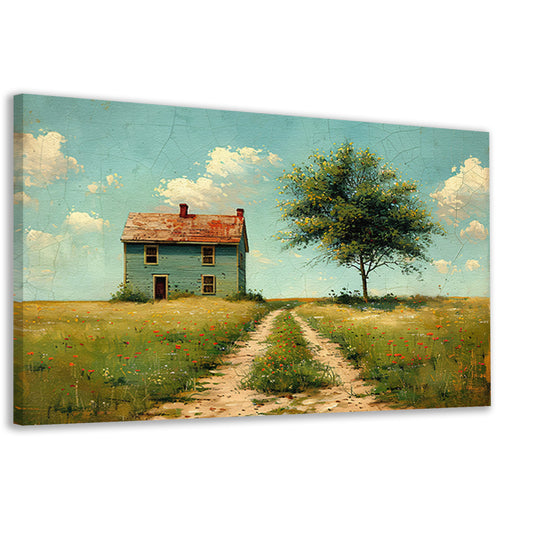 Impressionistisch Landschap met Huis canvas