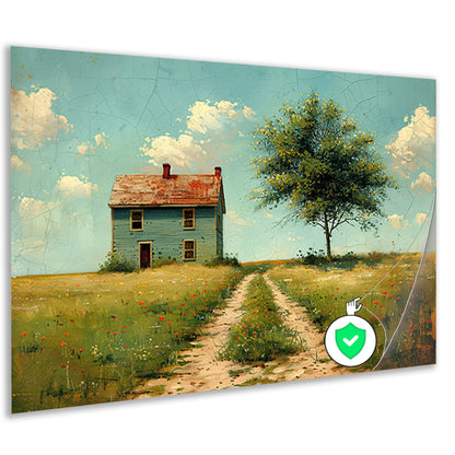 Impressionistisch Landschap met Huis poster