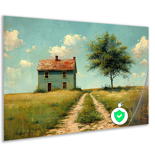 Impressionistisch Landschap met Huis poster