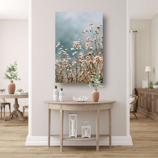 Minimalistische Wilde Bloemen in Zachte Tinten acrylglas