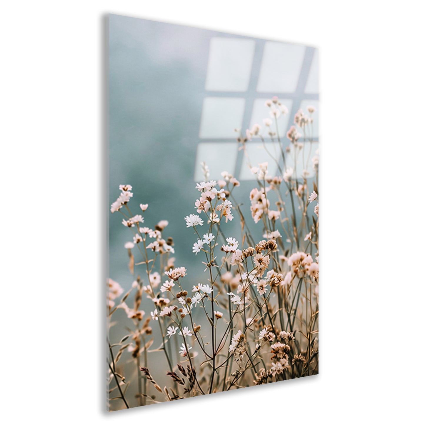 Minimalistische Wilde Bloemen in Zachte Tinten acrylglas