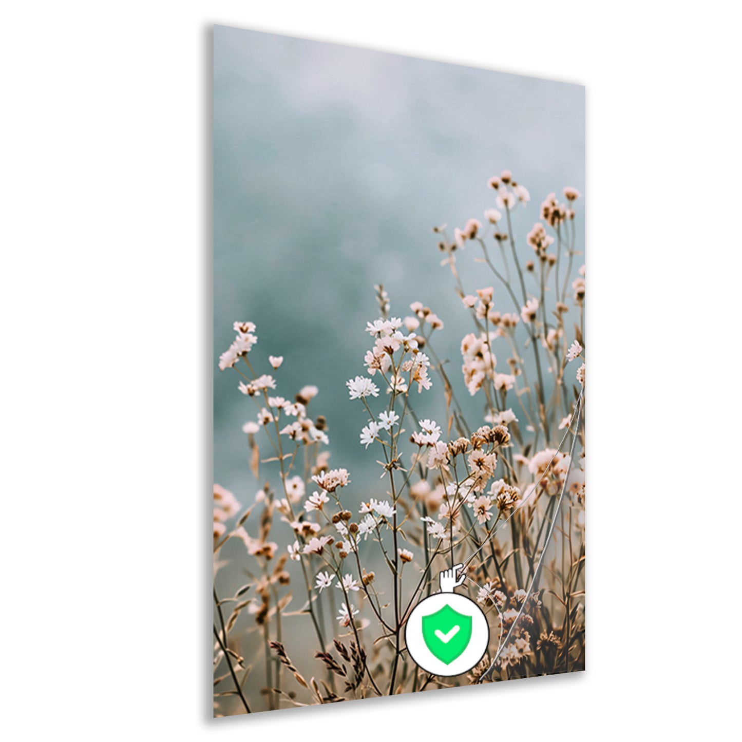 Minimalistische Wilde Bloemen in Zachte Tinten poster