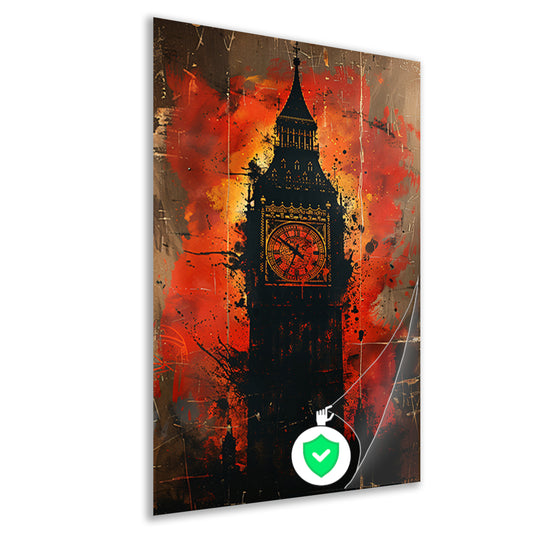 Abstract Straatkunst van de Big Ben Klok poster