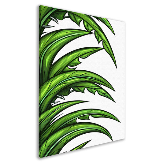 Digitale kunst groene bladeren canvas