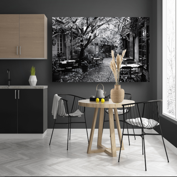 Minimalistische Buitenplaats met Stoelen acrylglas