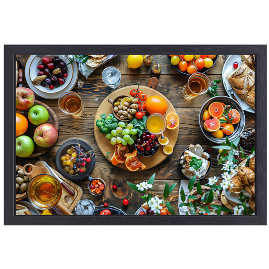 Stilleven met fruit canvas met baklijst