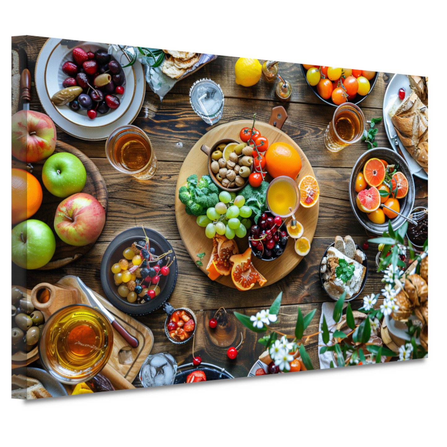 Stilleven met fruit canvas