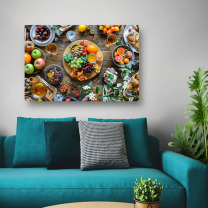 Stilleven met fruit canvas