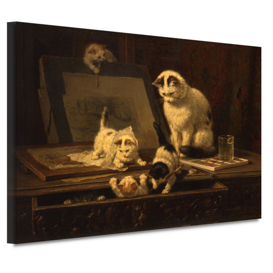 De tekenaars - Henriëtte Ronner-Knip canvas
