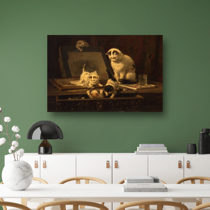 De tekenaars - Henriëtte Ronner-Knip canvas met baklijst