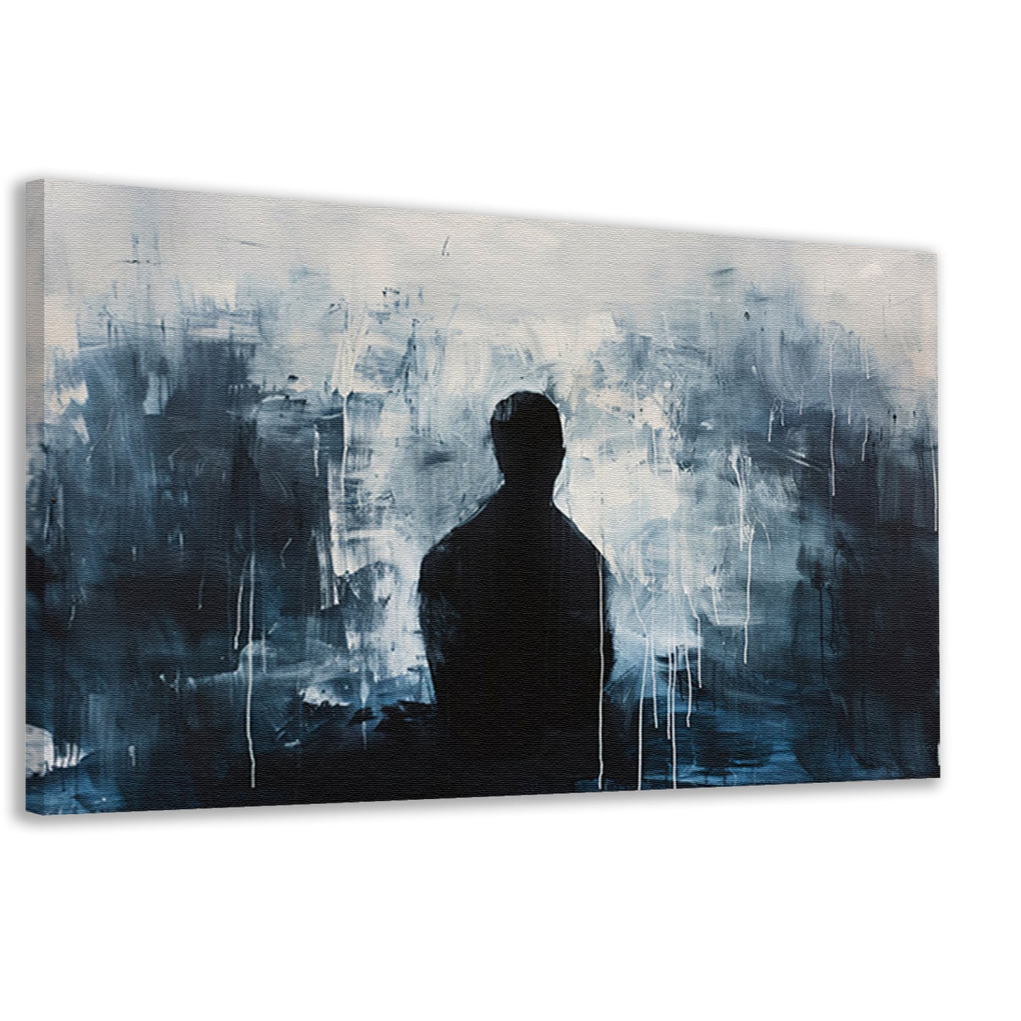 Abstract silhouet in monochrome sfeer canvas