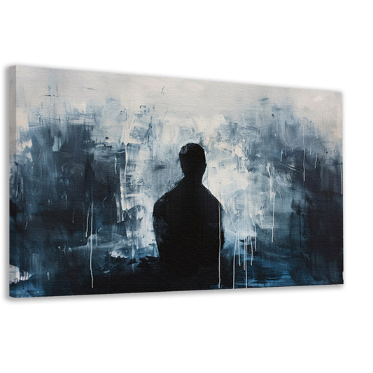 Abstract silhouet in monochrome sfeer canvas