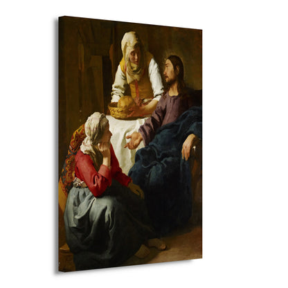 Christus in het huis van Martha en Maria - Johannes Vermeer canvas