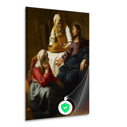 Christus in het huis van Martha en Maria - Johannes Vermeer poster