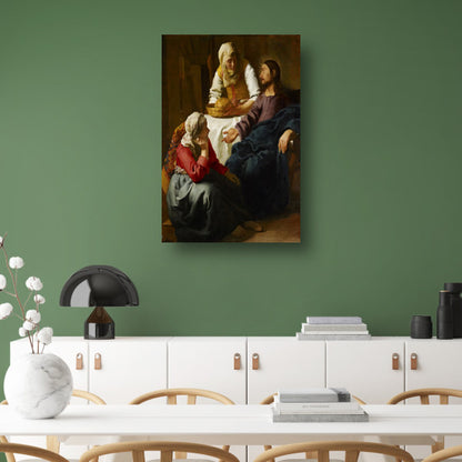 Christus in het huis van Martha en Maria - Johannes Vermeer canvas