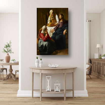 Christus in het huis van Martha en Maria - Johannes Vermeer canvas