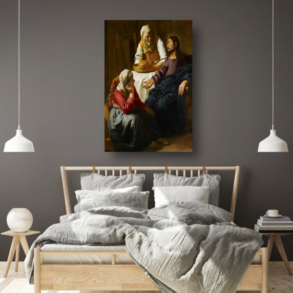 Christus in het huis van Martha en Maria - Johannes Vermeer canvas