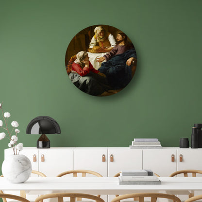 Christus in het huis van Martha en Maria - Johannes Vermeer forex muurcirkel