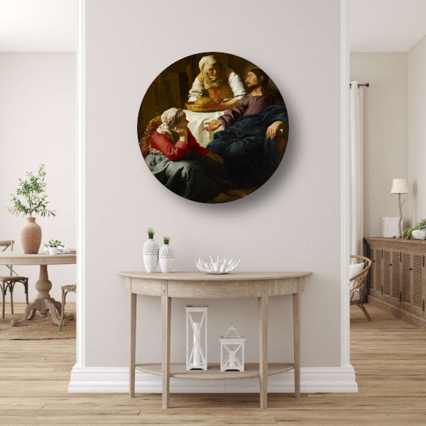 Christus in het huis van Martha en Maria - Johannes Vermeer forex muurcirkel