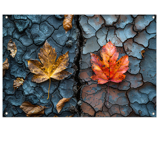 Minimalistisch bladeren tuinposter