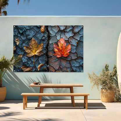 Minimalistisch bladeren tuinposter