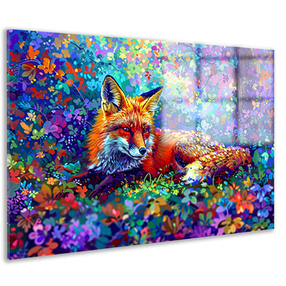 Kleurrijke vos in een magisch landschap acrylglas