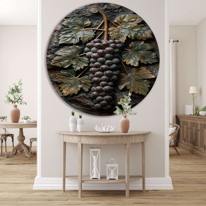 Druivenranken in Art Nouveau-stijl forex muurcirkel