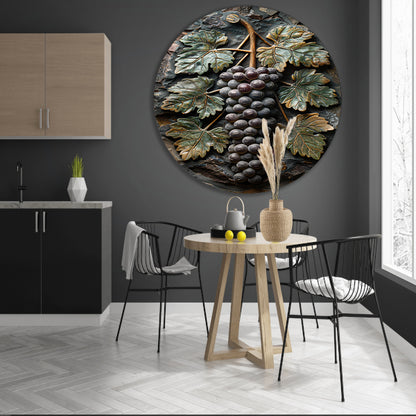 Druivenranken in Art Nouveau-stijl forex muurcirkel